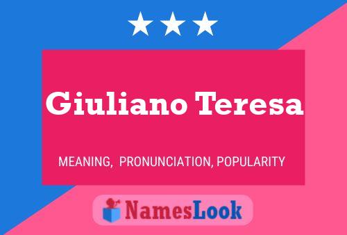 Póster del nombre Giuliano Teresa