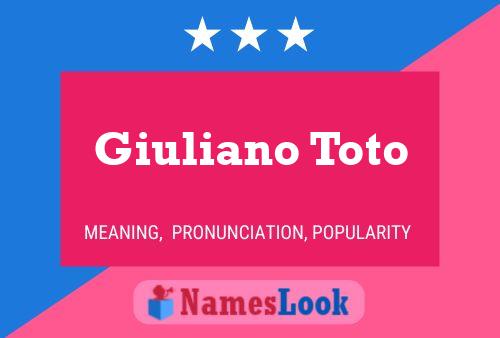 Póster del nombre Giuliano Toto