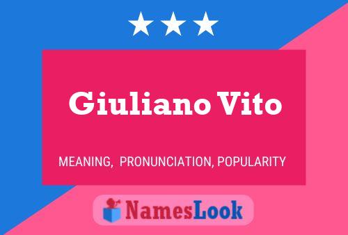 Póster del nombre Giuliano Vito