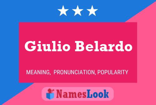 Póster del nombre Giulio Belardo