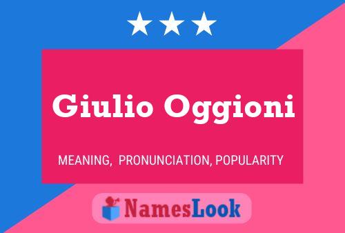 Póster del nombre Giulio Oggioni