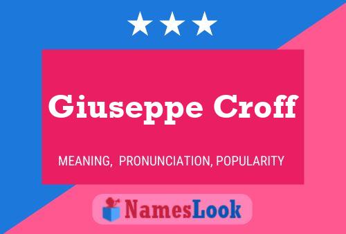 Póster del nombre Giuseppe Croff