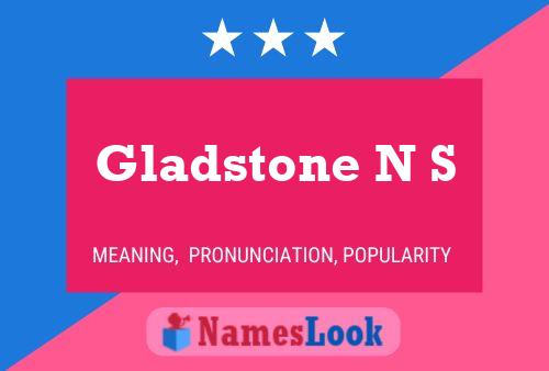 Póster del nombre Gladstone N S