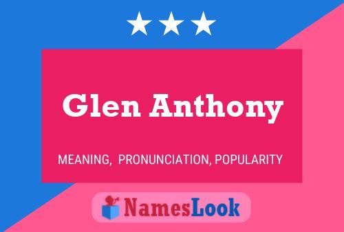 Póster del nombre Glen Anthony