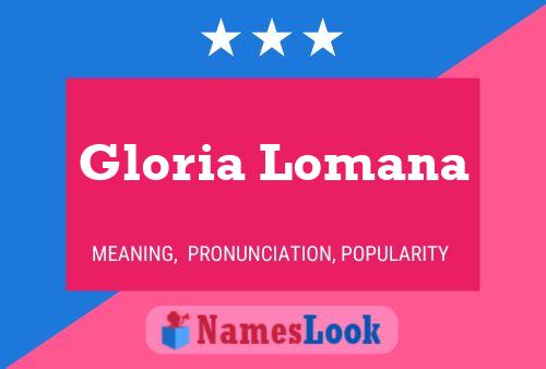 Póster del nombre Gloria Lomana