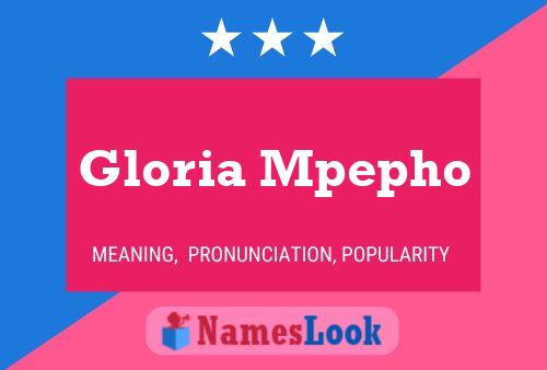 Póster del nombre Gloria Mpepho