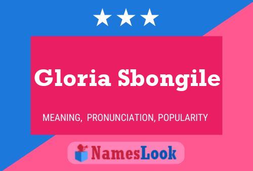 Póster del nombre Gloria Sbongile