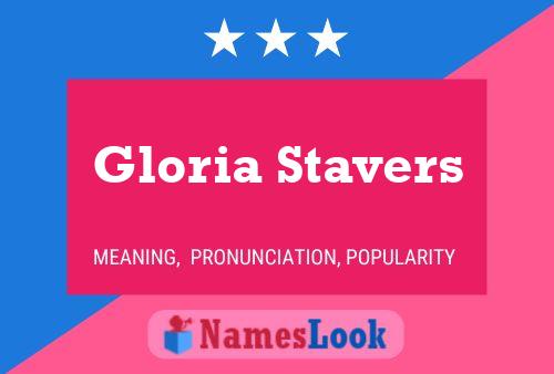 Póster del nombre Gloria Stavers