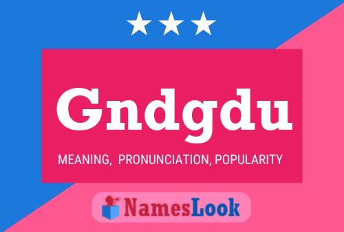 Póster del nombre Gndgdu