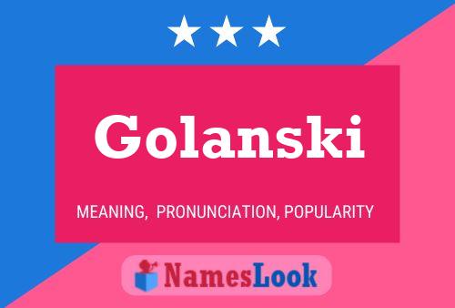 Póster del nombre Golanski