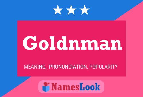 Póster del nombre Goldnman