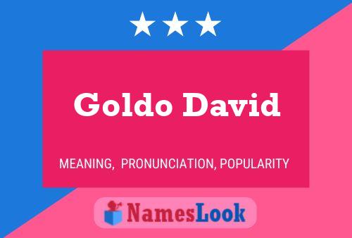 Póster del nombre Goldo David