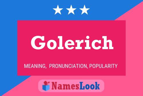 Póster del nombre Golerich