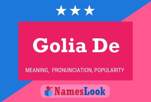 Póster del nombre Golia De