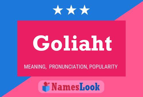 Póster del nombre Goliaht