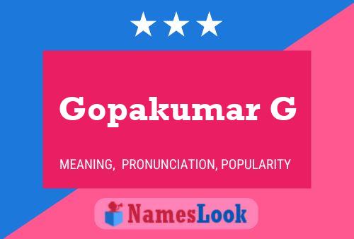 Póster del nombre Gopakumar G