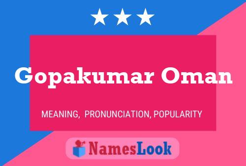 Póster del nombre Gopakumar Oman