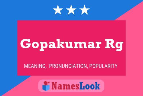 Póster del nombre Gopakumar Rg