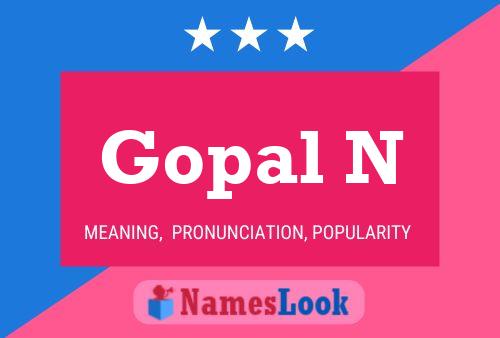 Póster del nombre Gopal N