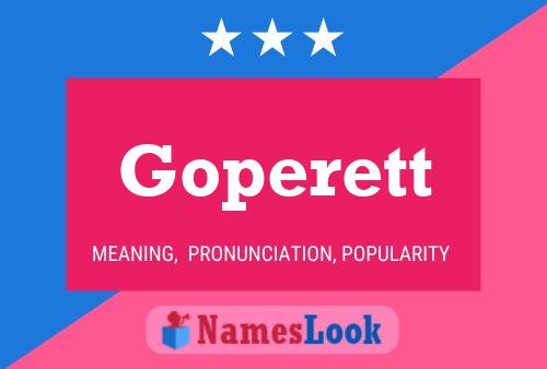 Póster del nombre Goperett