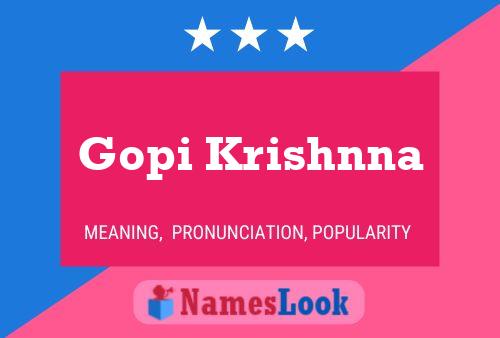 Póster del nombre Gopi Krishnna