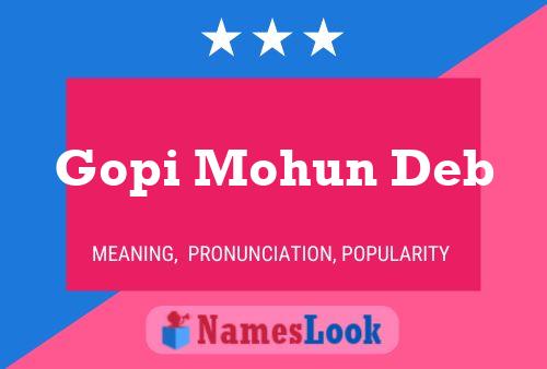 Póster del nombre Gopi Mohun Deb