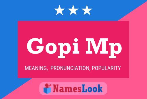 Póster del nombre Gopi Mp