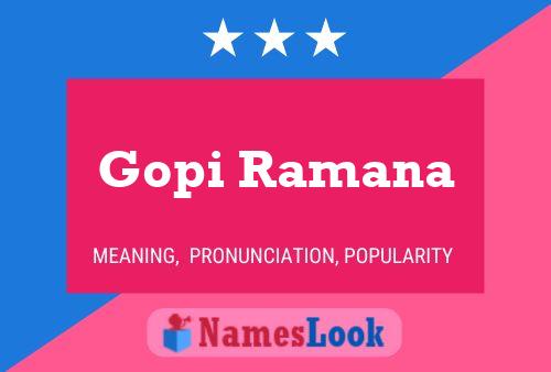 Póster del nombre Gopi Ramana