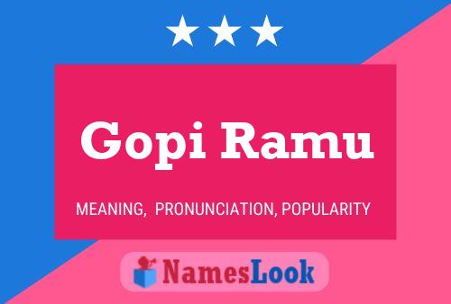 Póster del nombre Gopi Ramu