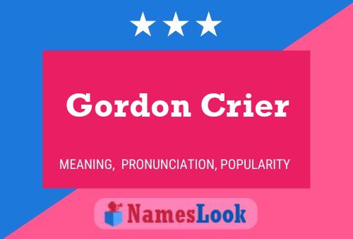 Póster del nombre Gordon Crier