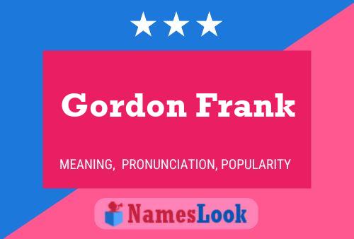 Póster del nombre Gordon Frank