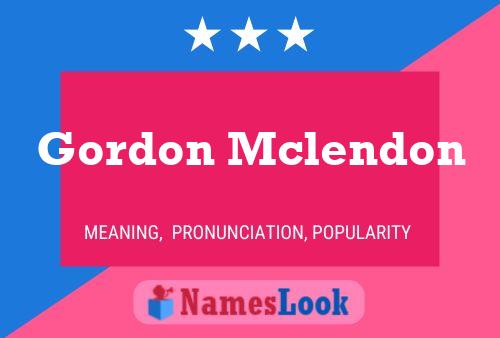 Póster del nombre Gordon Mclendon