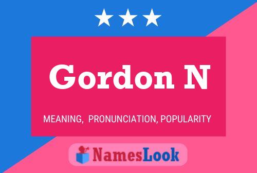 Póster del nombre Gordon N