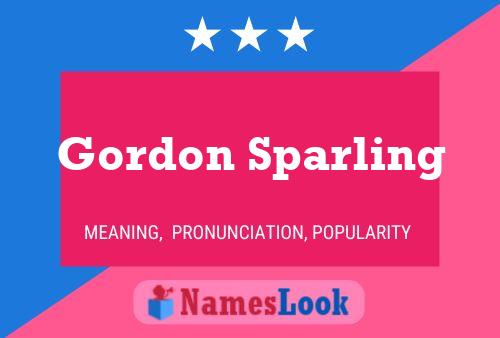 Póster del nombre Gordon Sparling