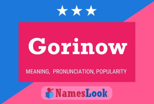 Póster del nombre Gorinow