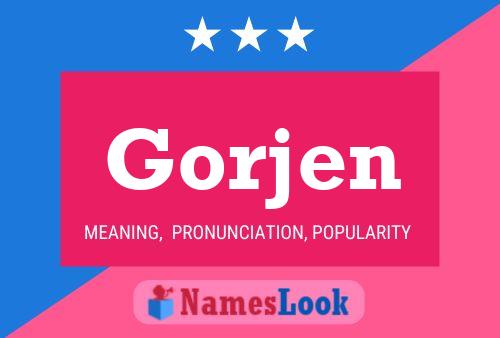 Póster del nombre Gorjen