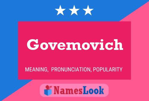 Póster del nombre Govemovich