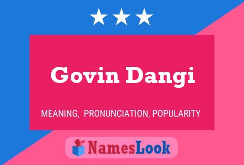 Póster del nombre Govin Dangi