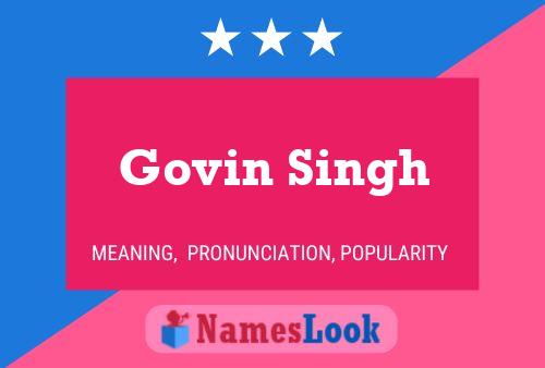 Póster del nombre Govin Singh