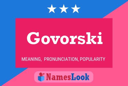 Póster del nombre Govorski