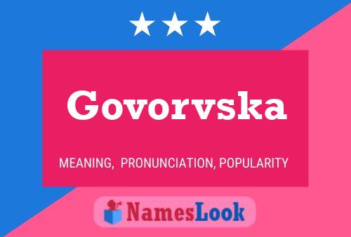 Póster del nombre Govorvska