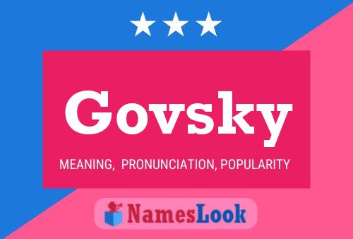 Póster del nombre Govsky