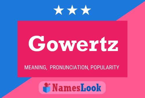 Póster del nombre Gowertz