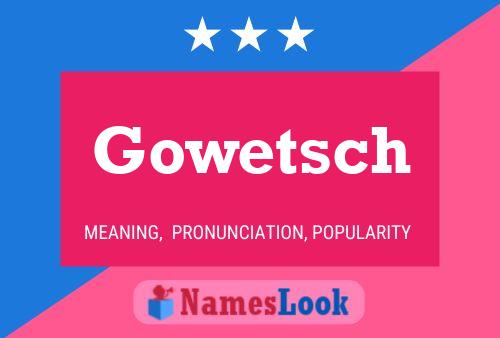 Póster del nombre Gowetsch