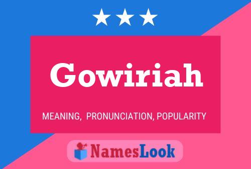 Póster del nombre Gowiriah