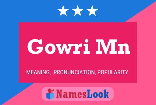 Póster del nombre Gowri Mn