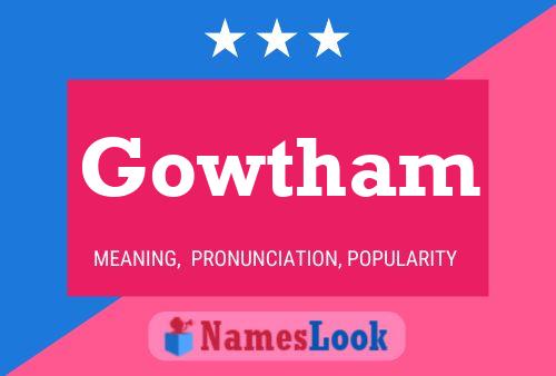 Póster del nombre Gowtham