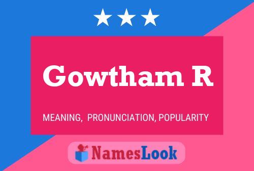 Póster del nombre Gowtham R