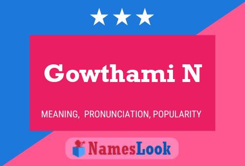 Póster del nombre Gowthami N