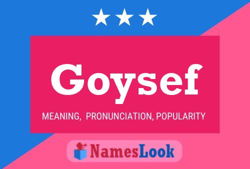 Póster del nombre Goysef